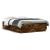 Cadru pat cu lumini LED stejar fumuriu 150x200cm lemn prelucrat GartenMobel Dekor
