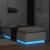 Cadru de pat cu lumini LED, alb, 100x200 cm, lemn prelucrat GartenMobel Dekor