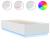 Cadru de pat cu lumini LED, alb, 100x200 cm, lemn prelucrat GartenMobel Dekor
