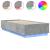 Cadru de pat cu lumini LED gri beton 100x200 cm, lemn prelucrat GartenMobel Dekor