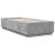 Cadru de pat cu lumini LED gri beton 100x200 cm, lemn prelucrat GartenMobel Dekor