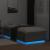 Cadru de pat cu lumini LED gri sonoma 100x200 cm lemn prelucrat GartenMobel Dekor