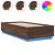 Cadru de pat cu lumini LED stejar maro 100x200cm lemn prelucrat GartenMobel Dekor