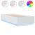 Cadru de pat cu lumini LED, alb, 90x200 cm, lemn prelucrat GartenMobel Dekor
