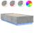 Cadru de pat cu lumini LED, gri beton, 90x200 cm lemn prelucrat GartenMobel Dekor