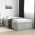 Cadru de pat cu lumini LED, gri beton, 90x200 cm lemn prelucrat GartenMobel Dekor