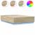 Cadru de pat cu LED stejar sonoma 140x190 cm lemn prelucrat GartenMobel Dekor