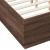 Cadru de pat cu lumini LED stejar maro 140x190cm lemn prelucrat GartenMobel Dekor