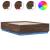 Cadru de pat cu lumini LED stejar maro 140x190cm lemn prelucrat GartenMobel Dekor