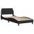 Cadru de pat cu lumini LED, negru, 80x200 cm, textil GartenMobel Dekor