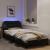 Cadru de pat cu lumini LED, negru, 80x200 cm, textil GartenMobel Dekor