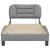Cadru de pat cu lumini LED, gri deschis, 90x190 cm, textil GartenMobel Dekor