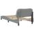 Cadru de pat cu lumini LED, gri deschis, 90x190 cm, textil GartenMobel Dekor
