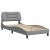 Cadru de pat cu lumini LED, gri deschis, 90x190 cm, textil GartenMobel Dekor