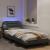 Cadru de pat cu lumini LED, gri deschis, 90x190 cm, textil GartenMobel Dekor