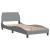 Cadru de pat cu lumini LED, gri deschis, 90x190 cm, textil GartenMobel Dekor