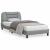 Cadru de pat cu lumini LED, gri deschis, 90x190 cm, textil GartenMobel Dekor