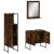 Set dulapuri de baie, 3 piese, stejar afumat, lemn prelucrat GartenMobel Dekor