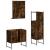 Set dulapuri de baie, 3 piese, stejar afumat, lemn prelucrat GartenMobel Dekor