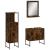 Set dulapuri de baie, 3 piese, stejar afumat, lemn prelucrat GartenMobel Dekor