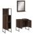Set dulapuri de baie, 3 piese, stejar maro, lemn prelucrat GartenMobel Dekor