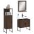 Set dulapuri de baie, 3 piese, stejar maro, lemn prelucrat GartenMobel Dekor