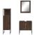 Set dulapuri de baie, 3 piese, stejar maro, lemn prelucrat GartenMobel Dekor