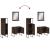 Set dulapuri de baie, 3 piese, stejar maro, lemn prelucrat GartenMobel Dekor