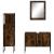 Set dulapuri de baie, 3 piese, stejar afumat, lemn prelucrat GartenMobel Dekor