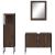 Set dulapuri de baie, 3 piese, stejar maro, lemn prelucrat GartenMobel Dekor