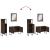 Set dulapuri de baie, 3 piese, stejar maro, lemn prelucrat GartenMobel Dekor