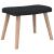 Scaun de relaxare cu taburet, negru, textil GartenMobel Dekor