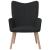 Scaun de relaxare cu taburet, negru, textil GartenMobel Dekor