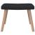 Scaun de relaxare cu taburet, negru, textil GartenMobel Dekor