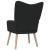 Scaun de relaxare cu taburet, negru, textil GartenMobel Dekor