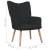 Scaun de relaxare cu taburet, negru, textil GartenMobel Dekor