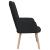 Scaun de relaxare cu taburet, negru, textil GartenMobel Dekor