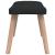Scaun de relaxare cu taburet, negru, textil GartenMobel Dekor