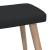 Scaun de relaxare cu taburet, negru, textil GartenMobel Dekor