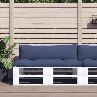 Perne canapea din paleți, 2 buc., bleumarin, textil Oxford GartenMobel Dekor