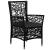 Set mobilier de exterior, 7 piese, negru, poliratan GartenMobel Dekor