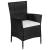 Set mobilier bistro, 3 piese, negru, poliratan GartenMobel Dekor