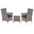 Set mobilier bistro, 3 piese, gri, poliratan GartenMobel Dekor