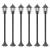 Stâlp iluminare grădină, 6 buc., bronz, 110 cm, aluminiu, E27 GartenMobel Dekor