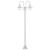Stâlp cu lumini de grădină E27 220 cm, aluminiu 2 lămpi, alb GartenMobel Dekor