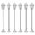 Stâlp iluminare grădină, 6 buc., alb, 110 cm, aluminiu, E27 GartenMobel Dekor