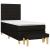 Pat box spring cu saltea, negru, 90x190 cm, textil GartenMobel Dekor