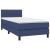 Pat box spring cu saltea, albastru, 90x200 cm, textil GartenMobel Dekor