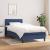 Pat box spring cu saltea, albastru, 90x200 cm, textil GartenMobel Dekor