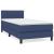 Pat box spring cu saltea, albastru, 90x200 cm, textil GartenMobel Dekor